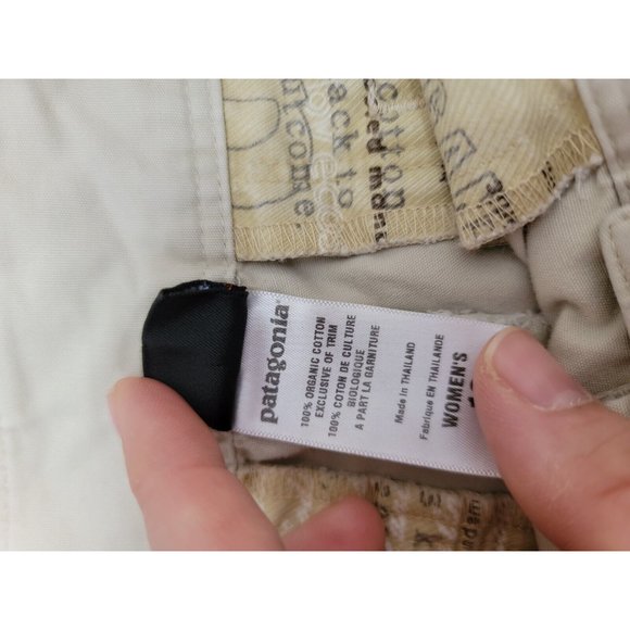 Patagonia Women's Organic Cotton Outdoor Hiking Shorts Size 12 Beige 34 waist‎ - Picture 5 of 7